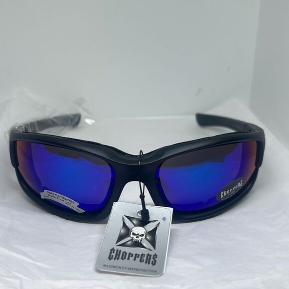 Choppers Padded Sunglasses with Mirror Lenses - Picture 3 of 3